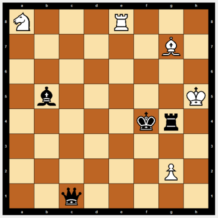 N3R3/6B1/8/1b5K/5kr1/8/6P1/2q5 w - - 0 1